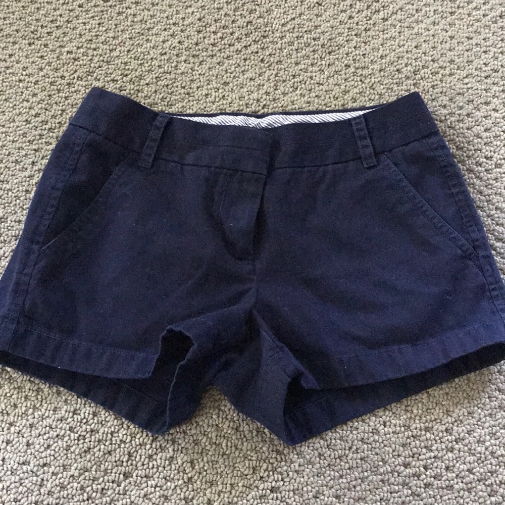 Jcrew Chino shorts, mint, size 0, navy.